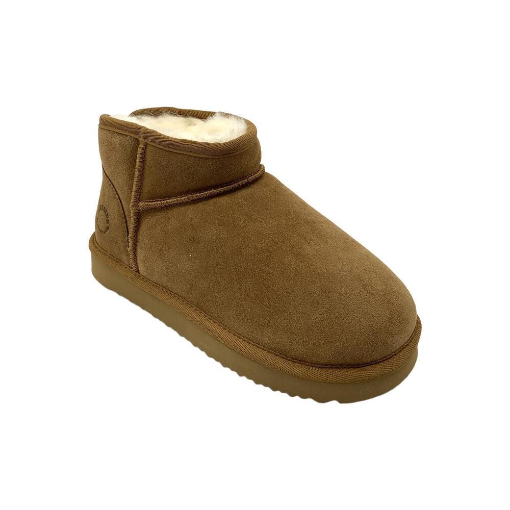 Fireside by Dearfoams Women's Riverland Ankle Boot Slippers Chestnut - Medium